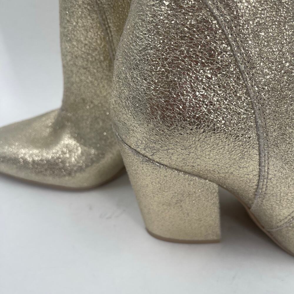 DOLCE VITA Nestly Boots Size 6.5 Gold Metallic Western Cowgirl Cowboy Suede NEW - Picture 9 of 16